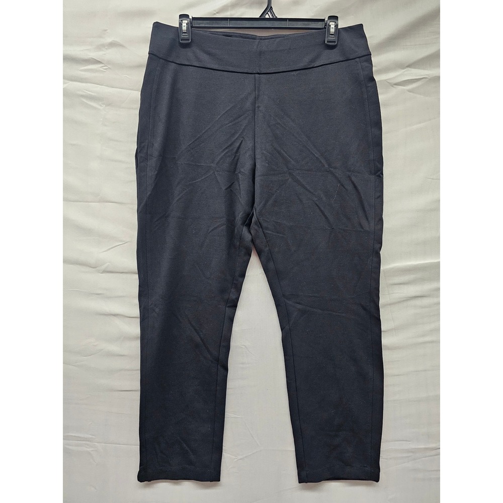 Express Womens Ponte Pull On Pants Black Rayon Blend Casual Size XL